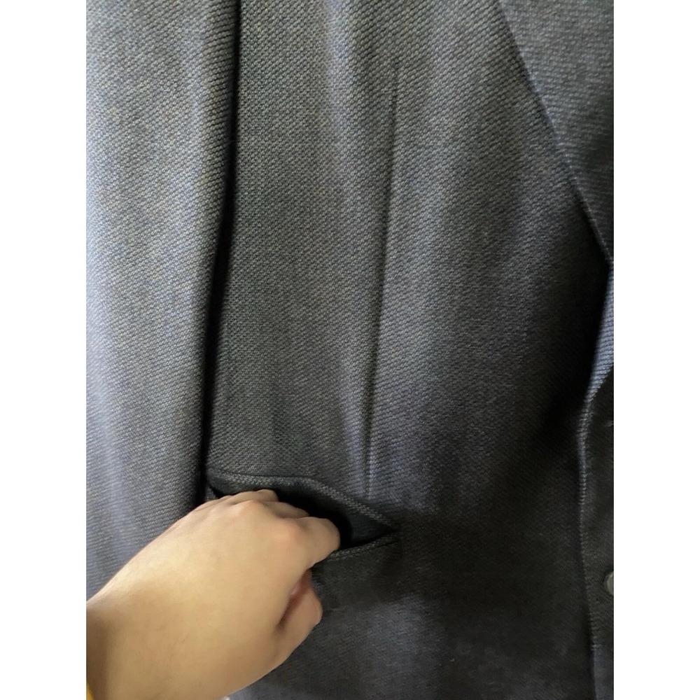 Syd Jerome Blazer‎ Mens 42R Gray Blue Wool Made in Italy Zegna Cloth Sport Coat - Picture 6 of 16